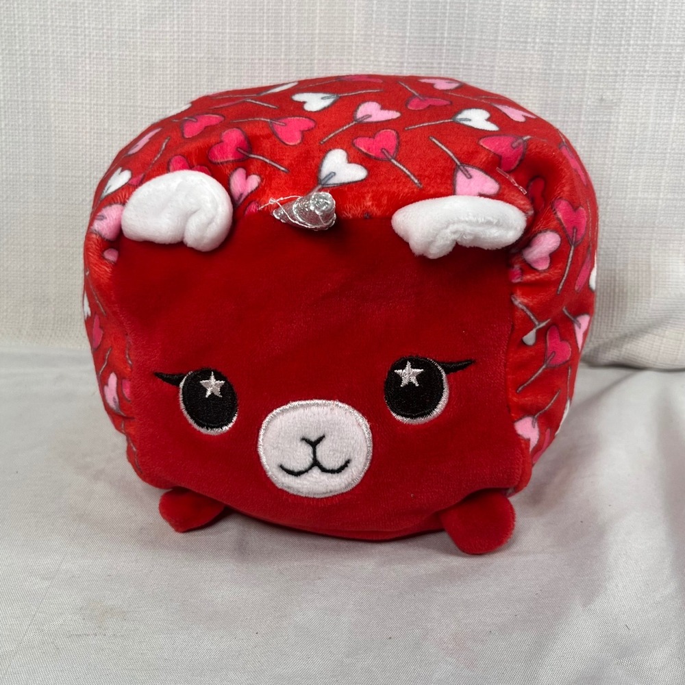 Moosh-Moosh Flip'ems Reversible Plush Red Pink Heart Valentine Unicorn 5 inch